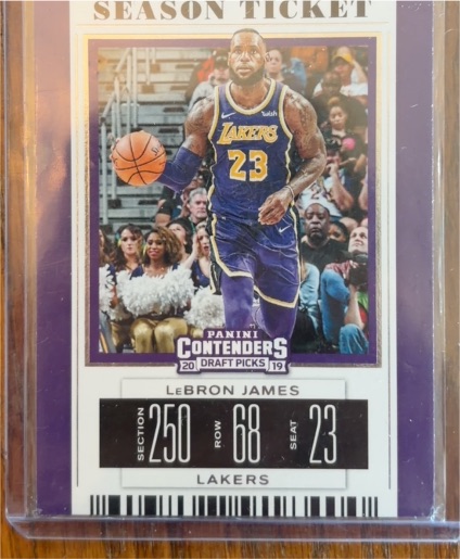 2019 Panini Contenders Draft Picks Season Ticket LeBron James — front
