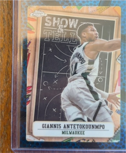 2020 Topps Chrome Show & Tell Giannis Antetokounmpo — front
