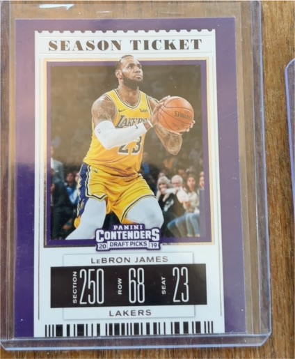 2019 Panini Contenders Draft Picks Season Ticket LeBron James — front