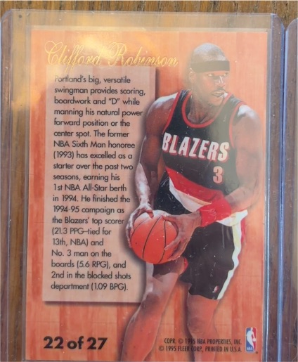 1995 Fleer #22 Clifford Robinson — front