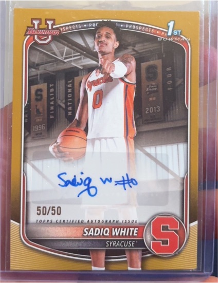 2017 Bowman Draft #50 Sadiq White — front