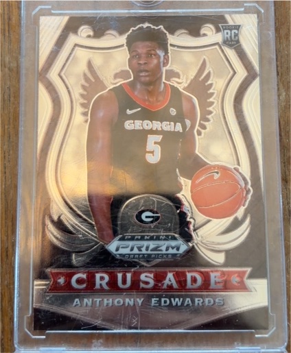 2020 Panini Prizm Draft Picks Crusade #CR-1 Anthony Edwards — front