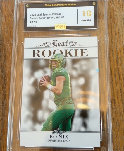 2023 Leaf Special Release Rookie Achievement #RA-05 Bo Nix — front