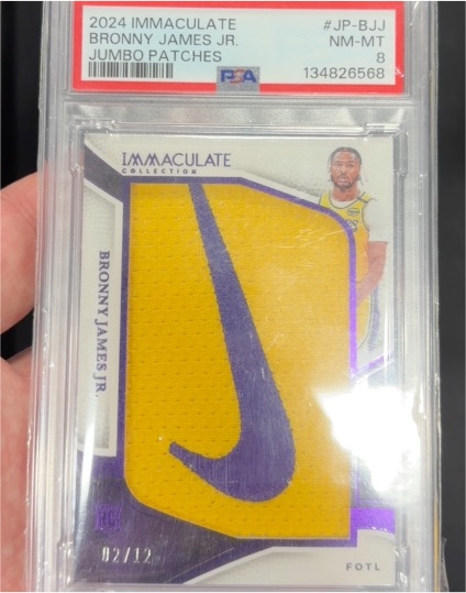 2024 Immaculate Collection #JP-BJJ Bronny James Jr. Jumbo Patches — front