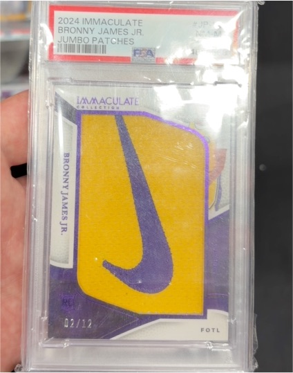 2024 Immaculate Collection Bronny James Jr. Jumbo Patches #JUMBO PATCHES — front