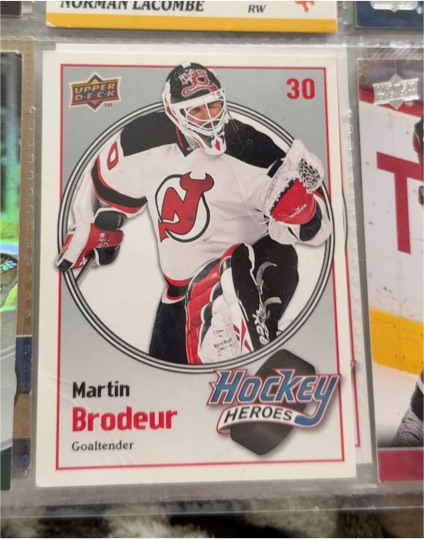1991 Upper Deck Hockey Heroes #30 Martin Brodeur — front