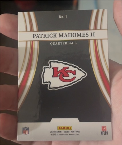 2024 Panini Select Football #1 Patrick Mahomes II — front