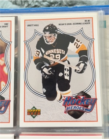 1991 Upper Deck Hockey Heroes #85-86 Brett Hull — front