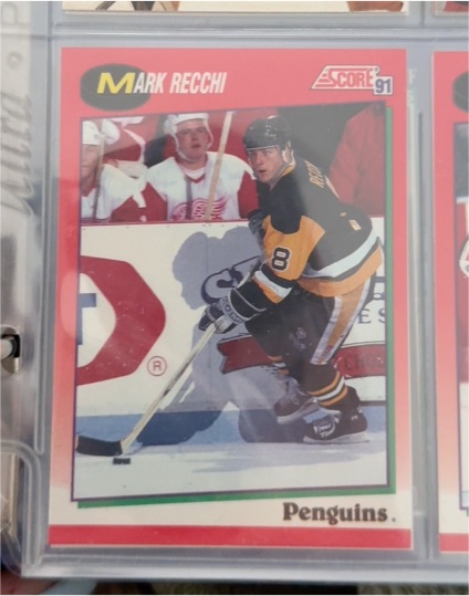 1991 Score #M1 Mark Recchi — front