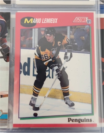 1991 Score #66 Mario Lemieux — front