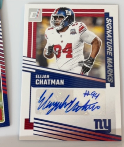 2021 Donruss Signature Marks Elijah Chatman — front
