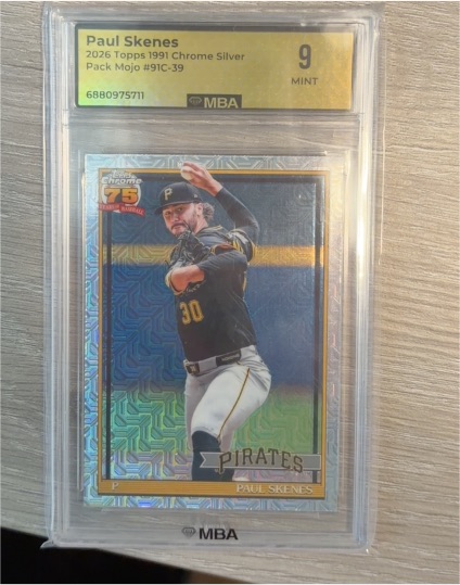 2026 Topps 1991 Chrome Silver #91C-39 Paul Skenes — front
