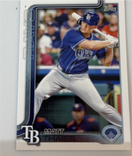 2021 Topps Tampa Bay Rays #TB-1 Matt Thaiss — front