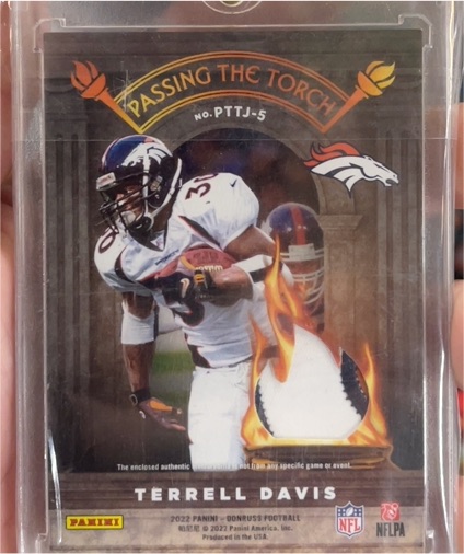 2022 Panini Donruss Passing The Torch #PTTJ-5 Terrell Davis — front