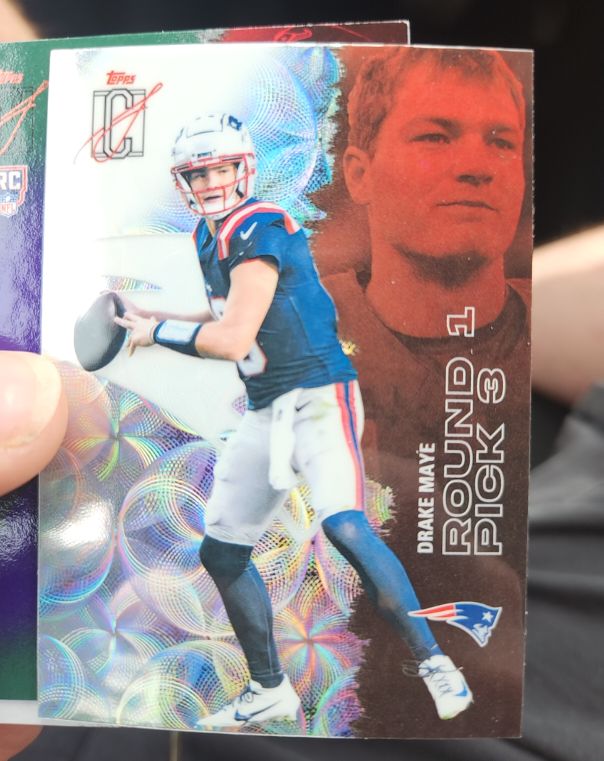 2023 Topps Chrome Draft #3 Drake Maye — front