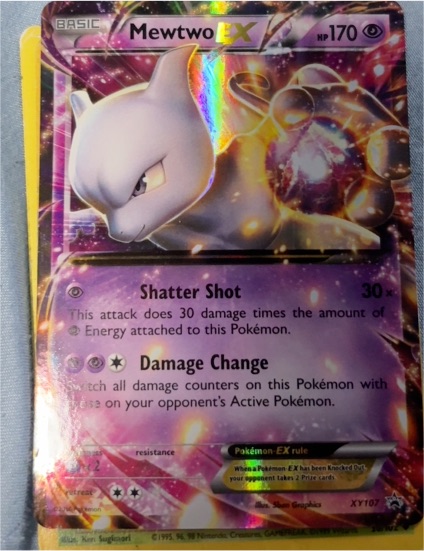 2014 Pokémon XY #107 Mewtwo EX — front
