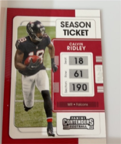 2021 Panini Contenders Football #190 Calvin Ridley — front