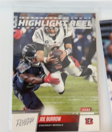 2022 Panini Prestige Highlight Reel Joe Burrow — front
