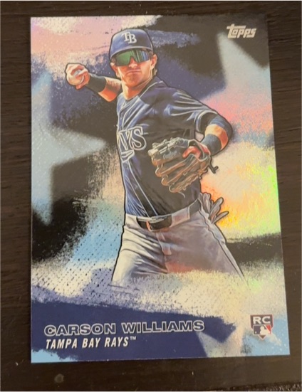 2023 Topps #Carson Williams Tampa Bay Rays Rookie Card — front