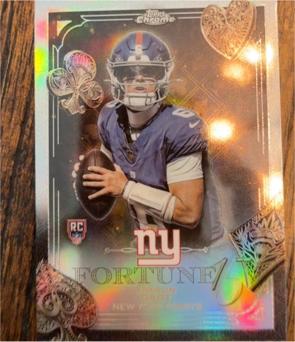 2020 Topps Chrome Football #F7 Dawson Knox Fortune — front