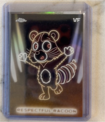 Topps Chrome Respectful Racoon — front
