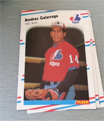 1987 Fleer #14 Andres Galarraga — front