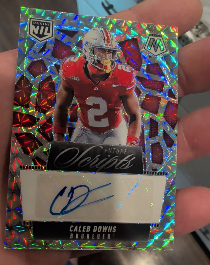 2023 Panini NIL Mosaic Future Scripts Caleb Downs — front