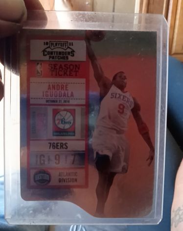2011 Playoff Contenders Patches Season Ticket Andre Iguodala — front