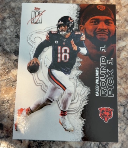 2023 Topps NFL Next Generation #Caleb Williams Round Pick 1 — front