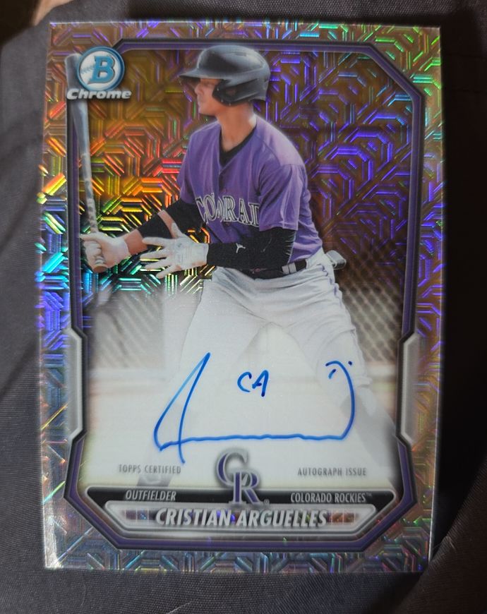 2022 Bowman Chrome #CA-1 Cristian Arguelles — front