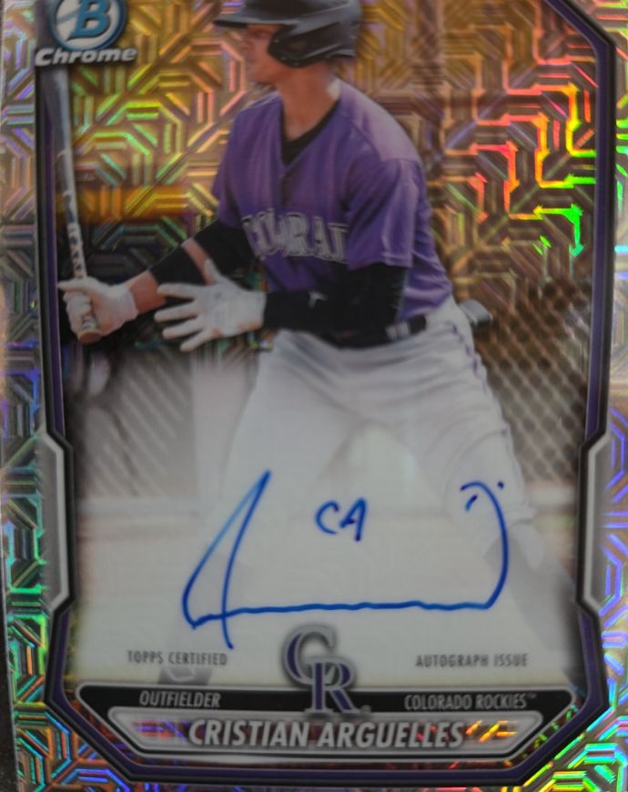 2022 Bowman Chrome #CA Cristian Arguelles — front