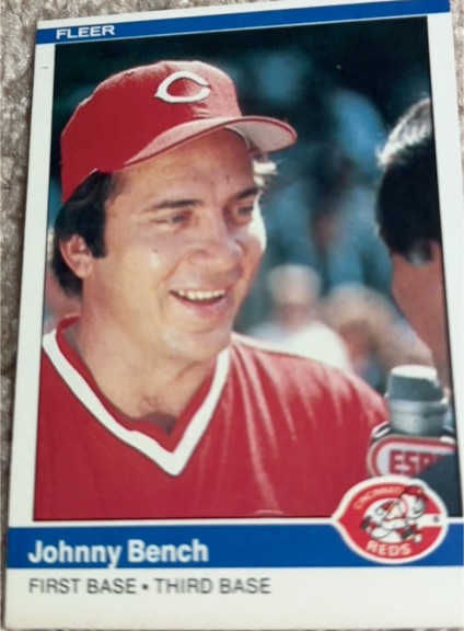 1984 Fleer #430 Johnny Bench — front