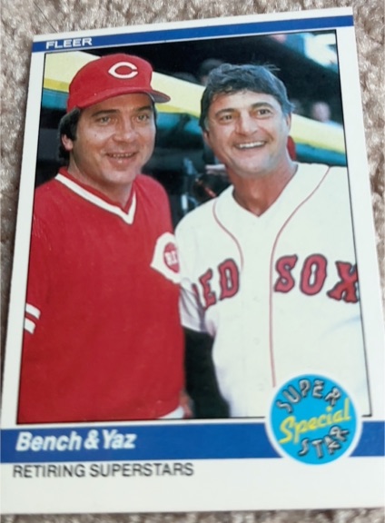 1983 Fleer #SS-1 Bench & Yaz Retiring Superstars — front