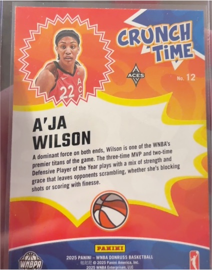 2025 Panini WNBA Donruss #12 A'ja Wilson — front