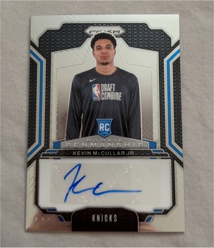 2021 Panini Prizm Draft Combine Rookie Penmanship Kevin McCullar Jr. — front