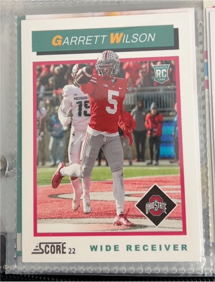 2022 Score Garrett Wilson Rookie Card — front