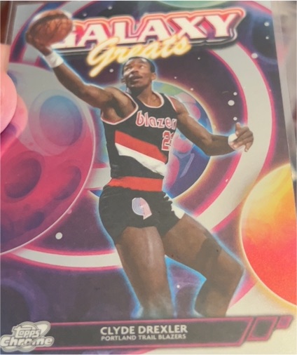 1997 Topps Chrome Galaxy Greats #GG1 Clyde Drexler — front