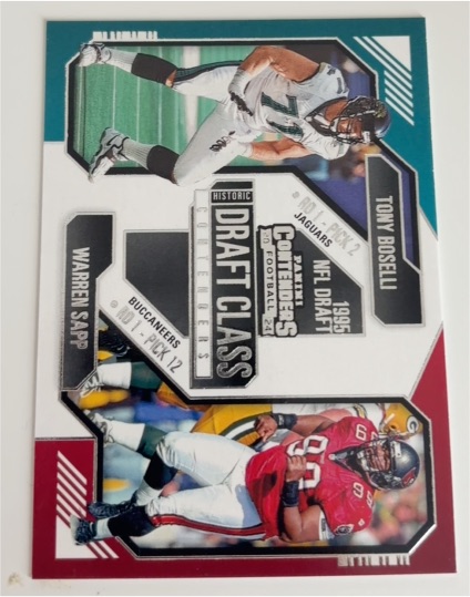 1995 Donruss Historic Draft Class #12 Tony Boselli/Warren Sapp — front