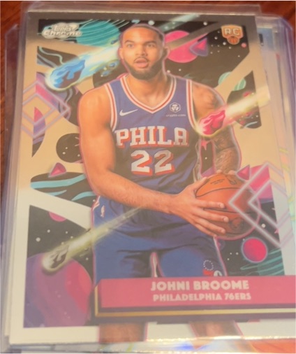 2025-26 Topps Cosmic Chrome #125 Johni Broome Rookie Philadelphia 76ers — front