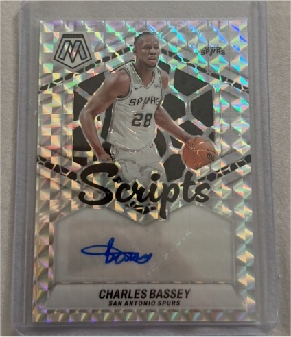 2023-24 Panini Mosaic Scripts #MS-BAS Charles Bassey — front