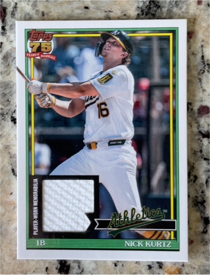 2026 Topps Series 1 1991 Relic #91R-NK Nick Kurtz — front