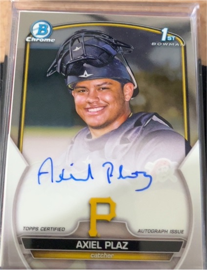 2023 Bowman Chrome #CPA-APL Axiel Plaz — front
