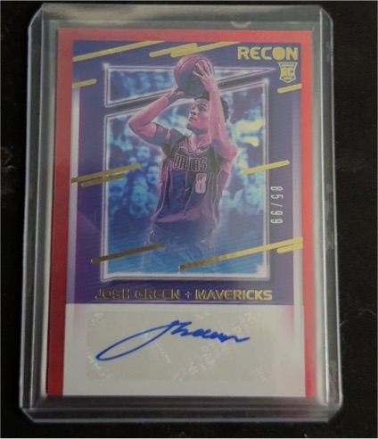 2020-21 Panini Recon #Josh Green Rookie Signatures Red /99 — front