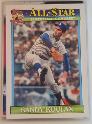 1991 Topps All-Stars #91AS-40 Sandy Koufax — front