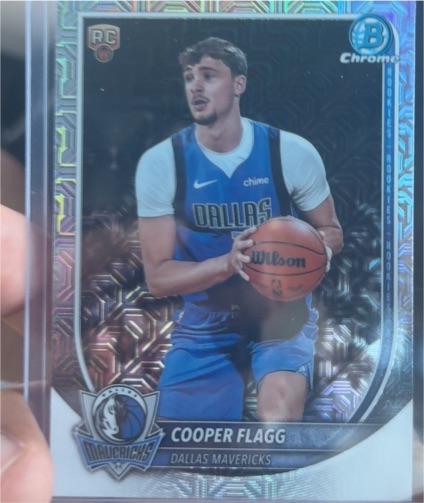 2025-26 Bowman Chrome #BCV-1 Cooper Flagg Rookie Mojo Chrome Refractor — front