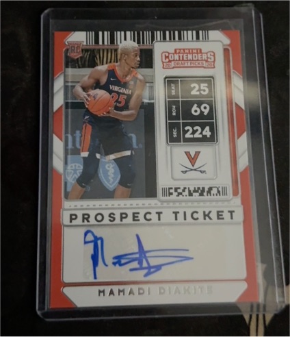 2020 Panini Contenders Draft Picks #95 Mamadi Diakite Prospect Ticket — front