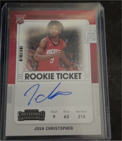 2021-22 Panini Contenders #124 Josh Christopher Rookie Ticket — front