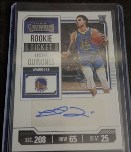 2023-24 Panini Contenders #163 Lester Quinones Rookie Ticket — front