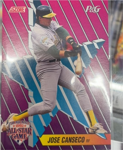 1992 Score Procter & Gamble #8 Jose Canseco — front