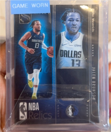 2024-25 Panini Silhouette NBA Relics #REL-JBD Jalen Brunson — front